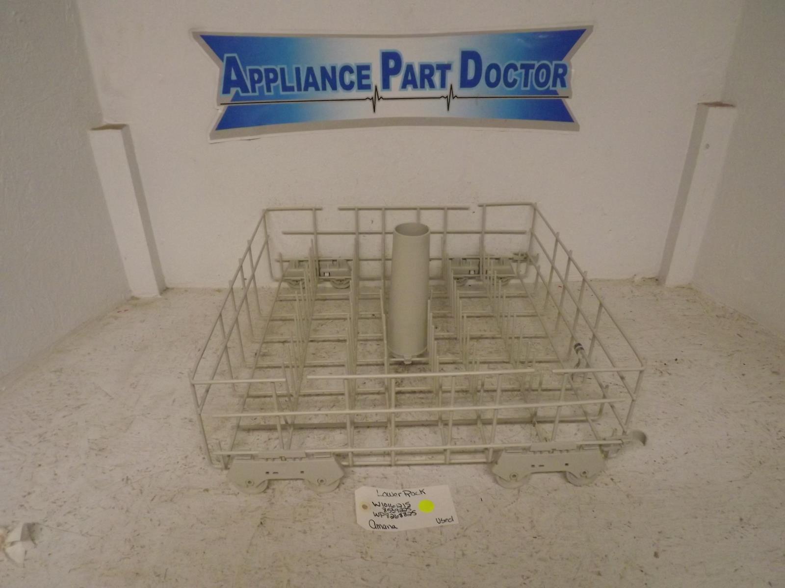 Amana Dishwasher W10161215 8539225 WP8268825 Lower Rack Used Amana Dishwasher W10161215 8539225 WP8268825 Lower Rack Used